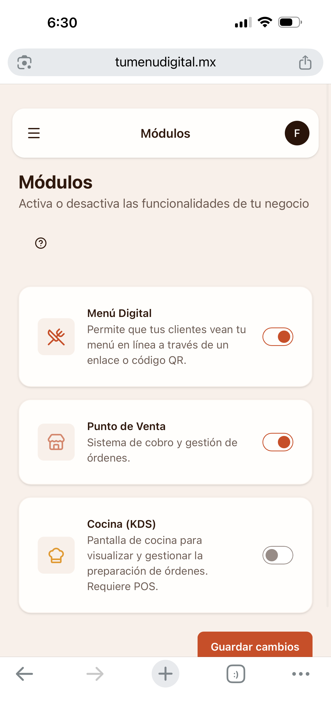 Configura tu negocio